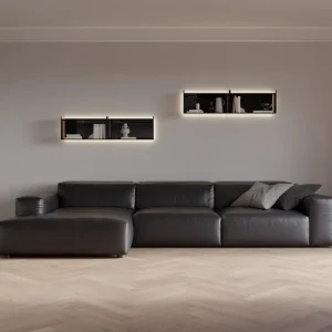 Aanbieding Prostoria Sofa Cloud bekleding leer Divina Antraciet Sofa uitvoering Cloud 2 zits chaise longue links